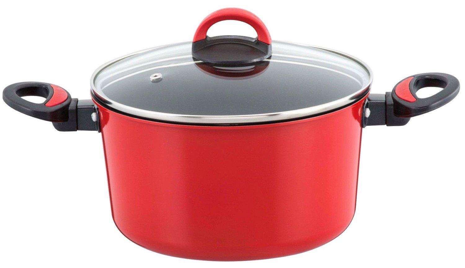 パスト2 IH半寸胴鍋 22cm ガラス蓋付き ND-7953 パスト2 IH半寸胴鍋 22cm ガラス蓋付き ND-7953